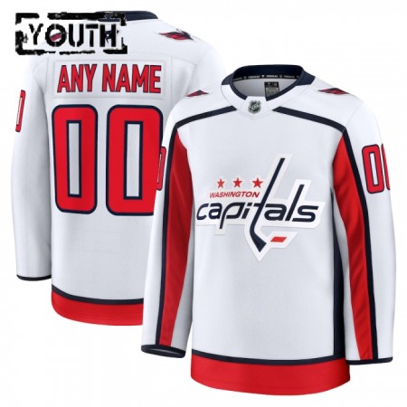 Børn NHL Washington Capitals Trøje Tilpasset 2024-25 Fanatics Premium Hvid Udebane